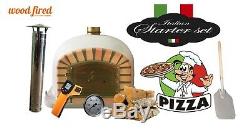 Brick outdoor wood fired Pizza oven 100cm light grey Deluxe model (package deal)