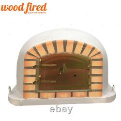 Brick outdoor wood fired Pizza oven 100cm light grey forno model
