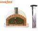 Brick Outdoor Wood Fired Pizza Oven 100cm Premium Italian With Chimney / Raincap