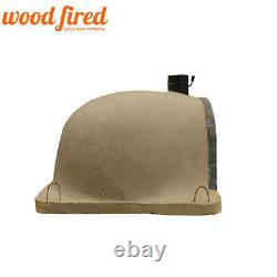 Brick outdoor wood fired Pizza oven 100cm sand Deluxe extra model stone face