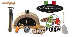 Brick outdoor wood fired Pizza oven 100cm sand Pro-Italian cream brick package