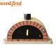 Brick Outdoor Wood Fired Pizza Oven 100cm Sand Pro-italian Orange Brick