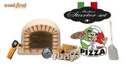 Brick outdoor wood fired Pizza oven 100cm sand forno model package