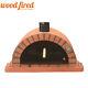 Brick Outdoor Wood Fired Pizza Oven 100cm Terracotta Pro-italian Orange Brick