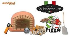 Brick outdoor wood fired Pizza oven 100cm terracotta forno model package