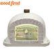 Brick Outdoor Wood Fired Pizza Oven 100cm White Deluxe Model Grey Brick