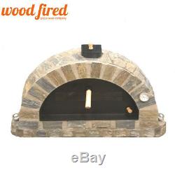 Brick outdoor wood fired Pizza oven 100cm white Pro-Italian stone