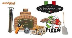 Brick outdoor wood fired Pizza oven 100cm white exclusive model package deal
