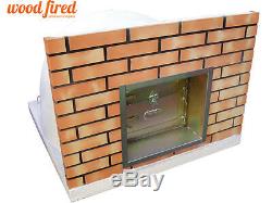 Brick outdoor wood fired Pizza oven 100cm x 100cm Build-in-wall model
