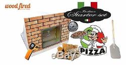 Brick outdoor wood fired Pizza oven 100cm x 100cm Build-in-wall model package