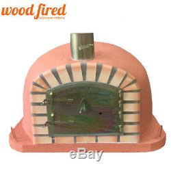 Brick outdoor wood fired Pizza oven 100cm x 100cm Deluxe extra model terracotta