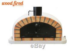 Brick outdoor wood fired Pizza oven 100cm x 100cm Italian black and orange