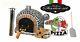Brick Outdoor Wood Fired Pizza Oven 100cm X 100cm Mosaic Black Model And Package