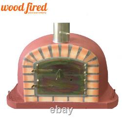 Brick outdoor wood fired Pizza oven 110cm Deluxe extra brick red orange arch