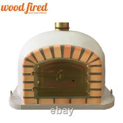Brick outdoor wood fired Pizza oven 110cm grey Deluxe model