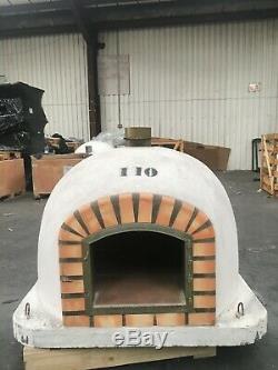 Brick outdoor wood fired Pizza oven 110cm white Deluxe model (Courier damage 11)