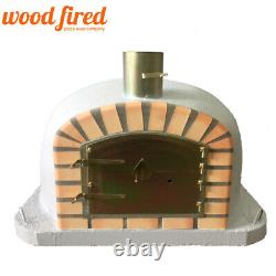 Brick outdoor wood fired Pizza oven 120cm Deluxe extra model with matching stand