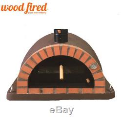 Brick outdoor wood fired Pizza oven 120cm brown Pro-Italian orange brick