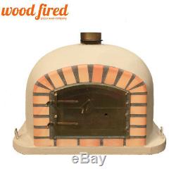 Brick outdoor wood fired Pizza oven 120cm sand Deluxe model