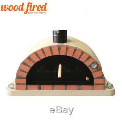 Brick outdoor wood fired Pizza oven 120cm sand Pro-Italian orange brick