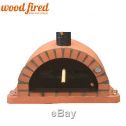 Brick outdoor wood fired Pizza oven 120cm terracotta Pro-Italian orange brick