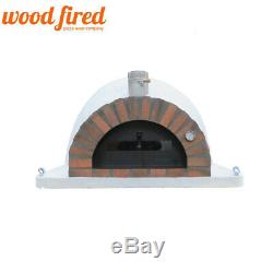 Brick outdoor wood fired Pizza oven 140cm Pro-Italian clay dome orange brick