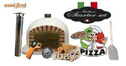 Brick outdoor wood fired Pizza oven 70cm x white Deluxe model (Package deal)