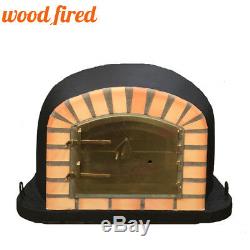 Brick outdoor wood fired Pizza oven 80cm black forno model