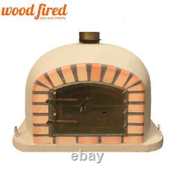 Brick outdoor wood fired Pizza oven 90cm Sand Deluxe model