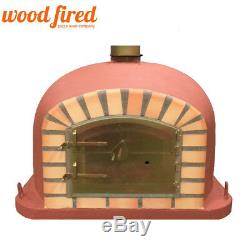 Brick outdoor wood fired Pizza oven 90cm brick red Deluxe model