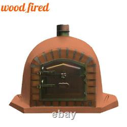 Brick outdoor wood fired Pizza oven 90cm brick red corner Deluxe model
