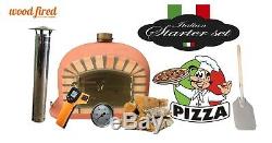 Brick outdoor wood fired Pizza oven 90cm terracotta Deluxe model (package deal)