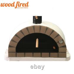 Brick outdoor wood fired Pizza oven 90cm white Pro-Italian cream brick