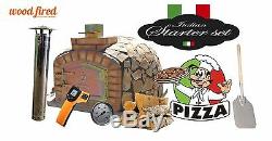 Brick outdoor wood fired Pizza oven 90cm x 90cm exclusive-Stone model package