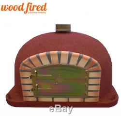 Brick outdoor wood fired Pizza oven 90cm x 90cm supreme model chimney mount