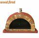 Brick Outdoor Wood Fired Pizza Oven Brick Red 100cm Pro Italian Rock Face