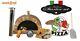 Brick Outdoor Wood Fired Pizza Oven Brown 100cm Pro Italian Rock Face Package