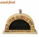 Brick Outdoor Wood Fired Pizza Oven Sand 100cm Pro Italian Rock Face