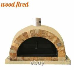 Brick outdoor wood fired Pizza oven sand 100cm Pro italian rock face package