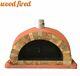 Brick Outdoor Wood Fired Pizza Oven Terracotta 100cm Pro Italian Rock Face