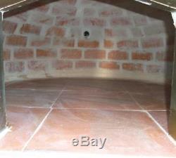 Brick wood outdoor fired Pizza oven 90cm white Deluxe model Wooden- BBQ-Quality