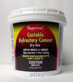 Castable Refractory Cement clay fire place brick mortar stove chiminea repair