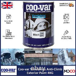 Coo-Var Vandalene Anti Climb Security Paint Slippery Sticky Non Drying Black