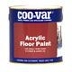 Coo-var Acrylic Floor Paint Colours & Clear For Tarmac Concrete Ashphalt & Wood