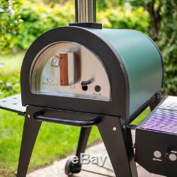 Cove Green Machine Stone Base Wood Fired Outdoor Pizza Oven and BBQ, Ovens