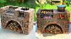 Crafts With Cement Outdoor Kitchen From Red Brick