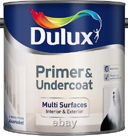 Dulux Primer & Undercoat Paint 2.5L, 5092093, White