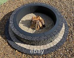 Fire Pit Concrete Outdoor Smokeless Ring granite Brick Top Fire Place 174 cm