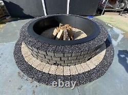 Fire Pit Concrete Outdoor Smokeless Ring granite Brick Top Fire Place 174 cm