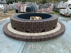 Fire Pit Kit Brick Concrete Stones Garden Heater Log Smokeless Burner Fire place